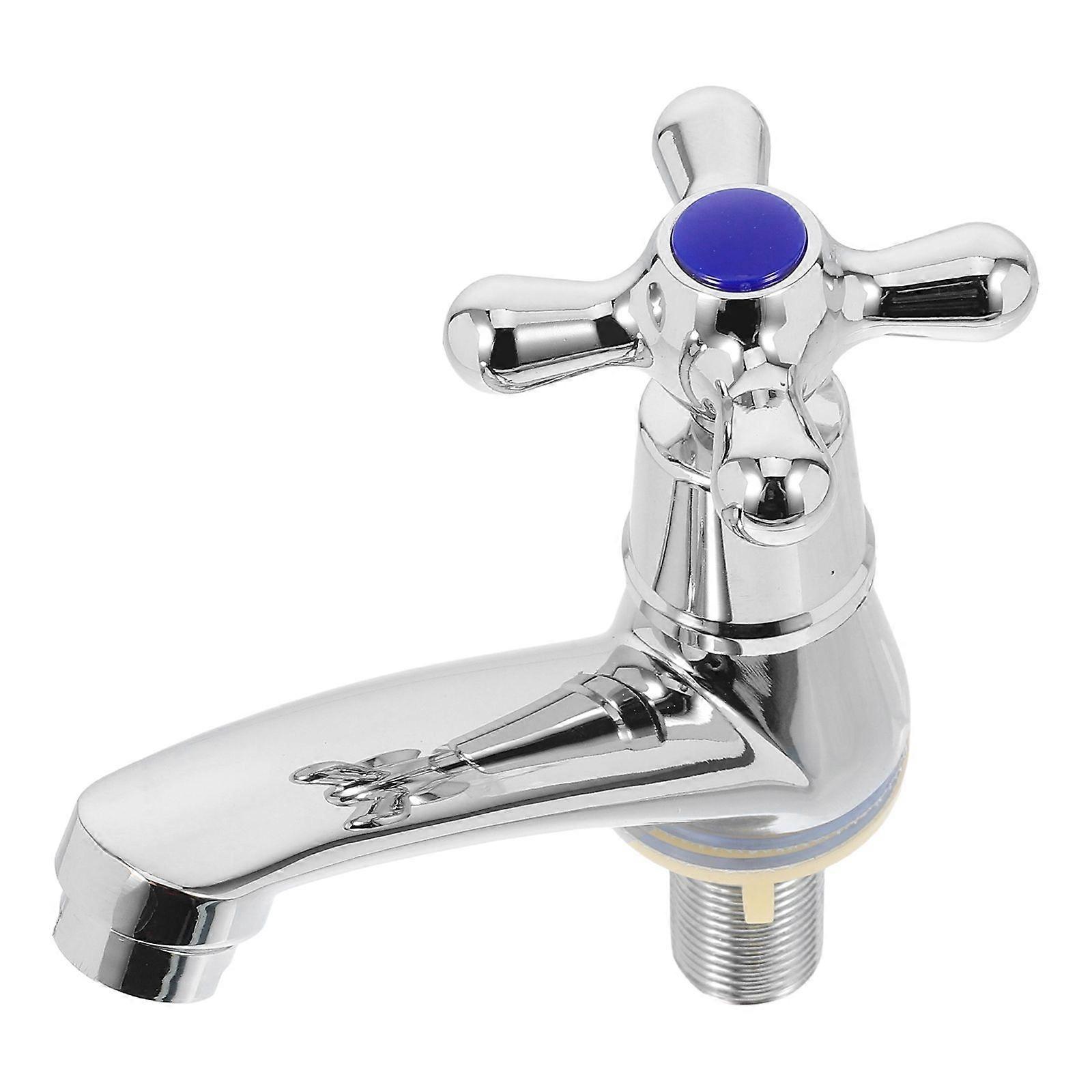 Lavabo Single Hole Cross Bibcock legering vannkran Basin tappekran servant kran (Red Drop Model)