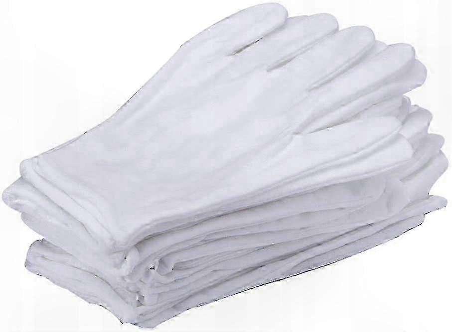 20-Pack Soft White Cotton Gloves for Hand Care
