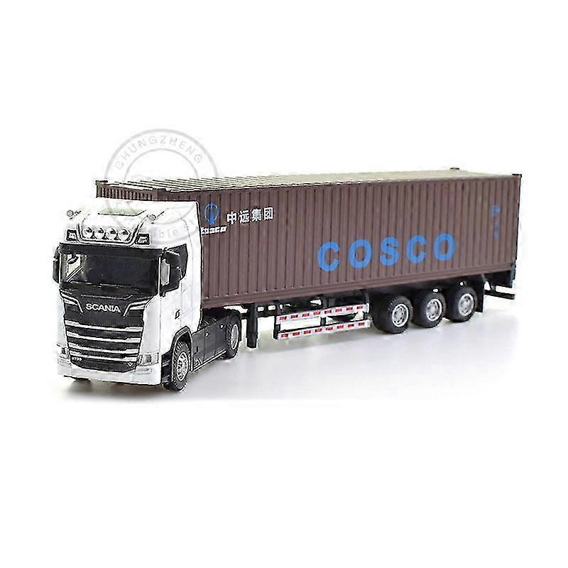150 Large Diecast Alloy Truck Car Model Container Toy Simulation Pu...