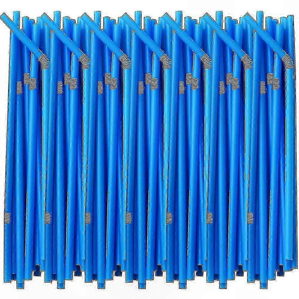Extra Long Bendable Plastic Straws, Assorted Colors, Pack of 100/200/500 for Parties and Events