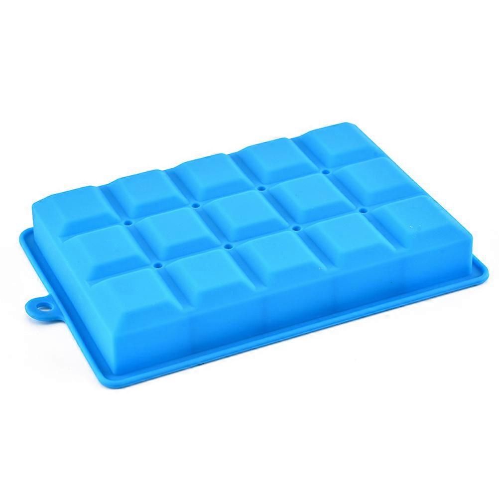 DIY Silicone Mould For Baking And Making Ice Cubes Adults Tasteless 18x12.5x3.5 Cm Blue 1Pcs
