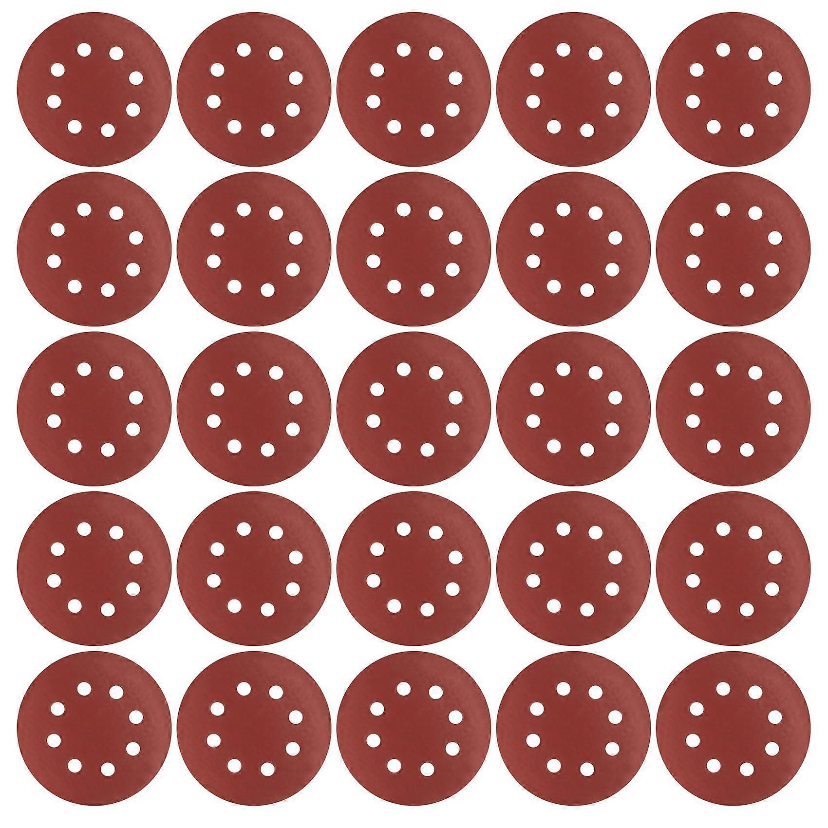 100 PCS 5 Inch 8 Holes Hook and Loop Sanding Disc Sandpaper, 20 Pcs Each of 600 800 1000 1500 2000