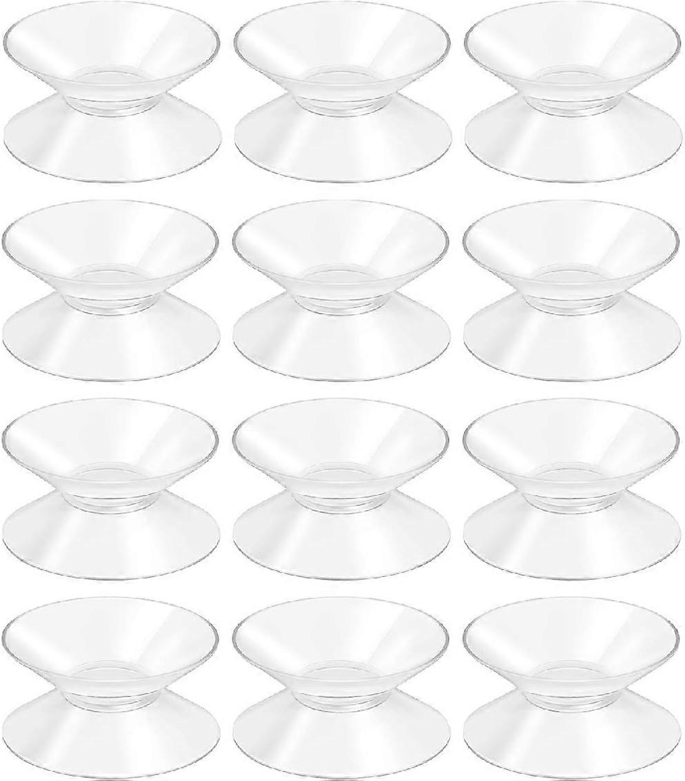 Double-sided plastic suction cups - 30 mm - Without hooks, Ternel, Pack of 12