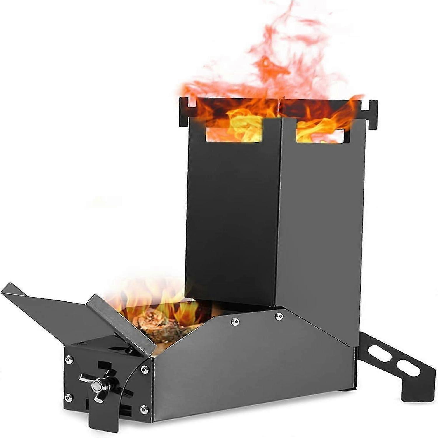 موقد حقائب الظهر ، موقد صاروخي من الفولاذ المقاوم للصدأ لحرق الخشب القابل للطي في الهواء الطلق