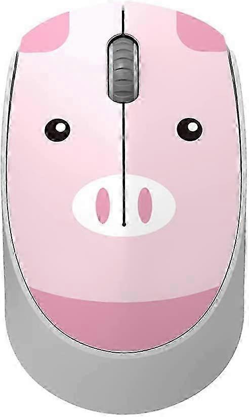 Cartoon Animal Shape Wireless Mouse - Optical Wireless Silent Click Mouse for Business, Travel, Office, Home, School, Gift, Pink