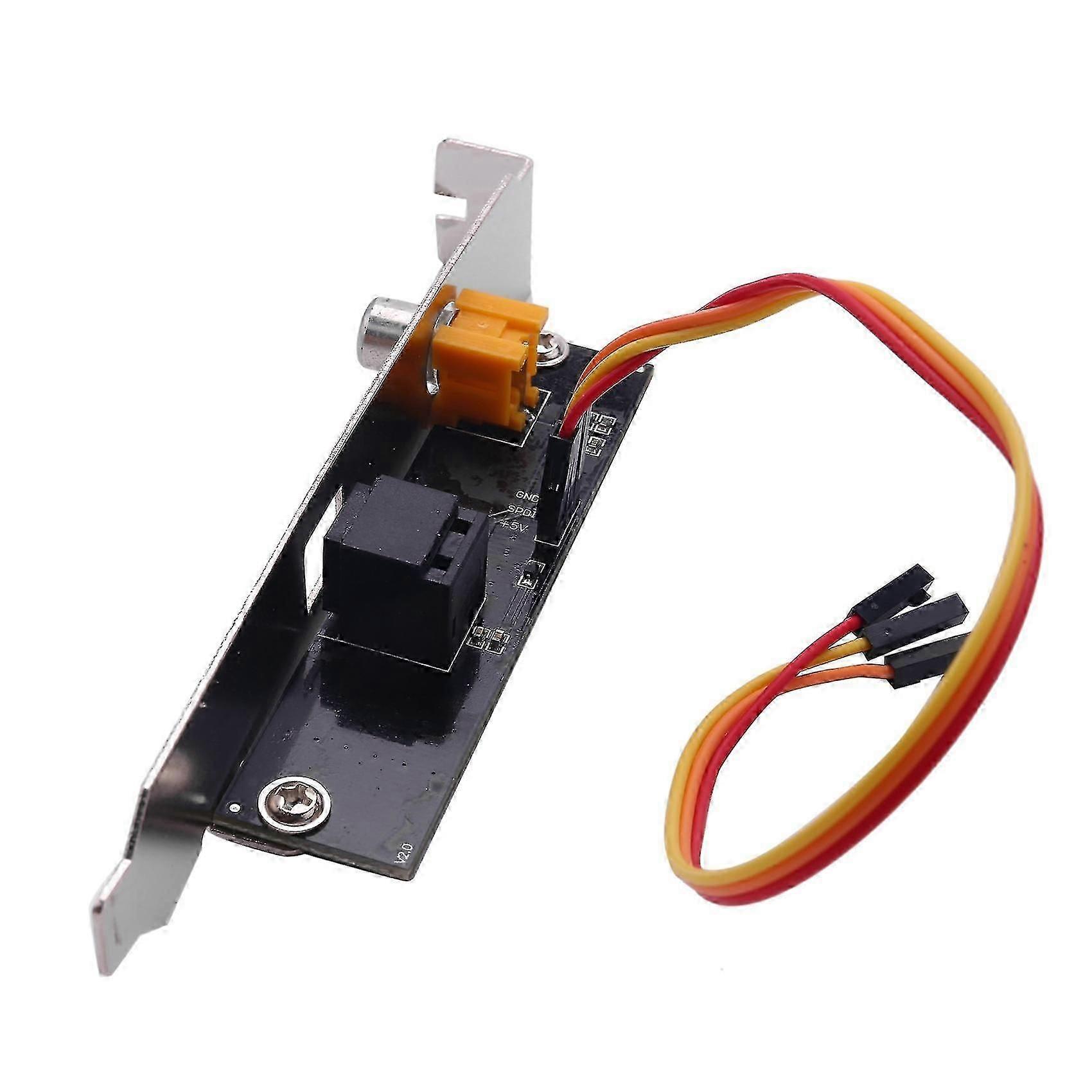 Spdif Optical e Rca Out Plate Cable Bracket Saída de áudio digital para placa mãe