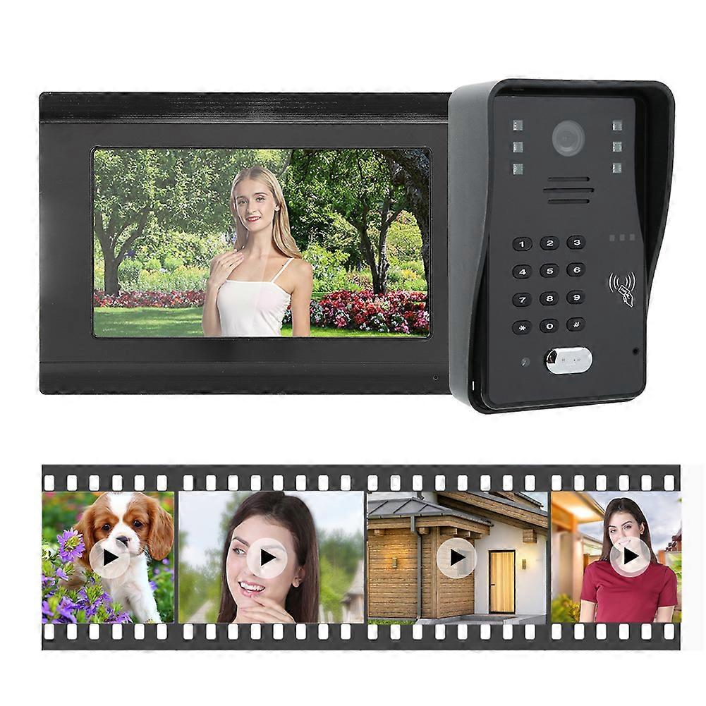 7in Wired Video Doorbell Intercom, 2 Monitors, Night Vision, Rainproof