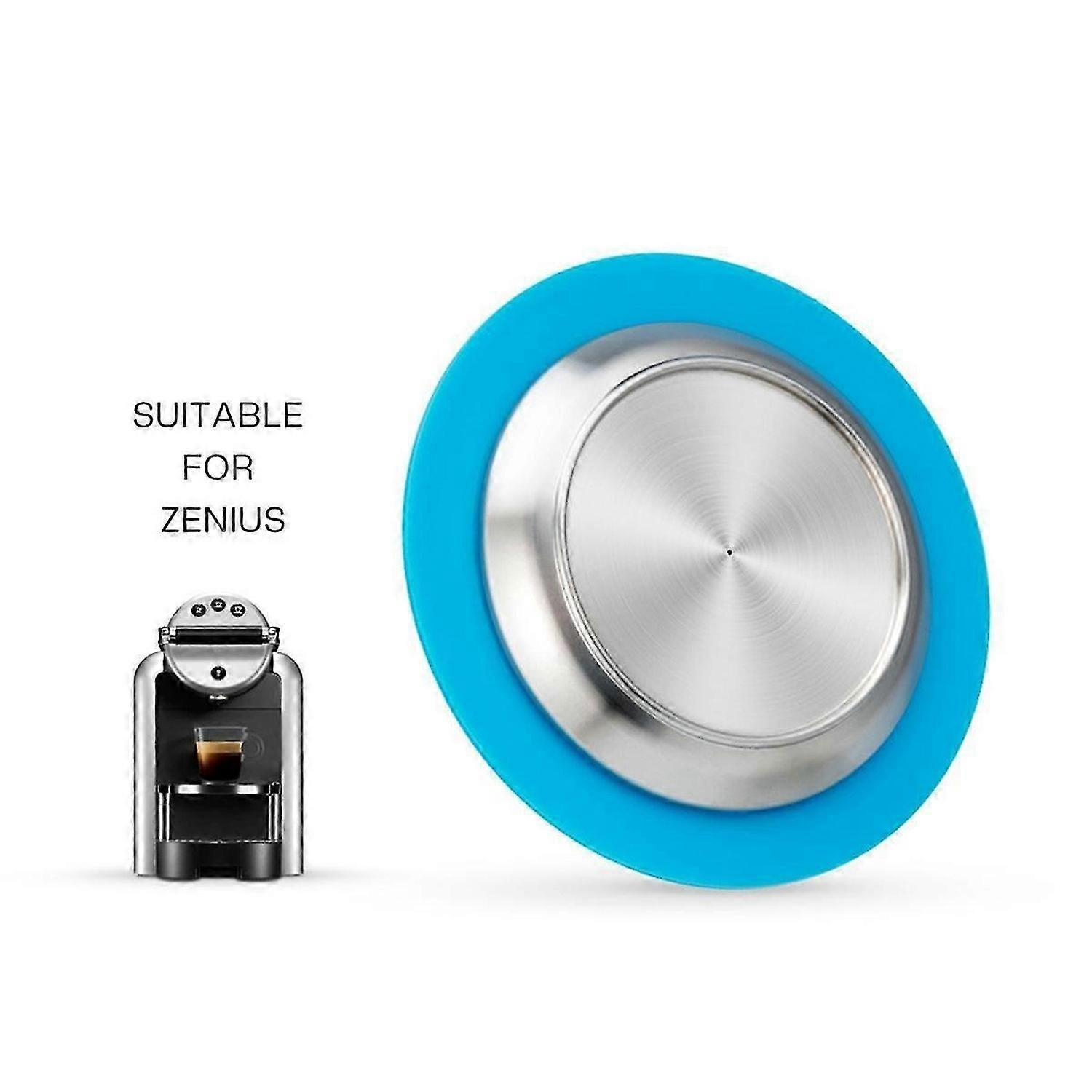 2PCS for Zenius Coffee Filter Reusable Coffee Capsule Lid Espresso Coffee Crema Maker Barista with Brush+Spoon