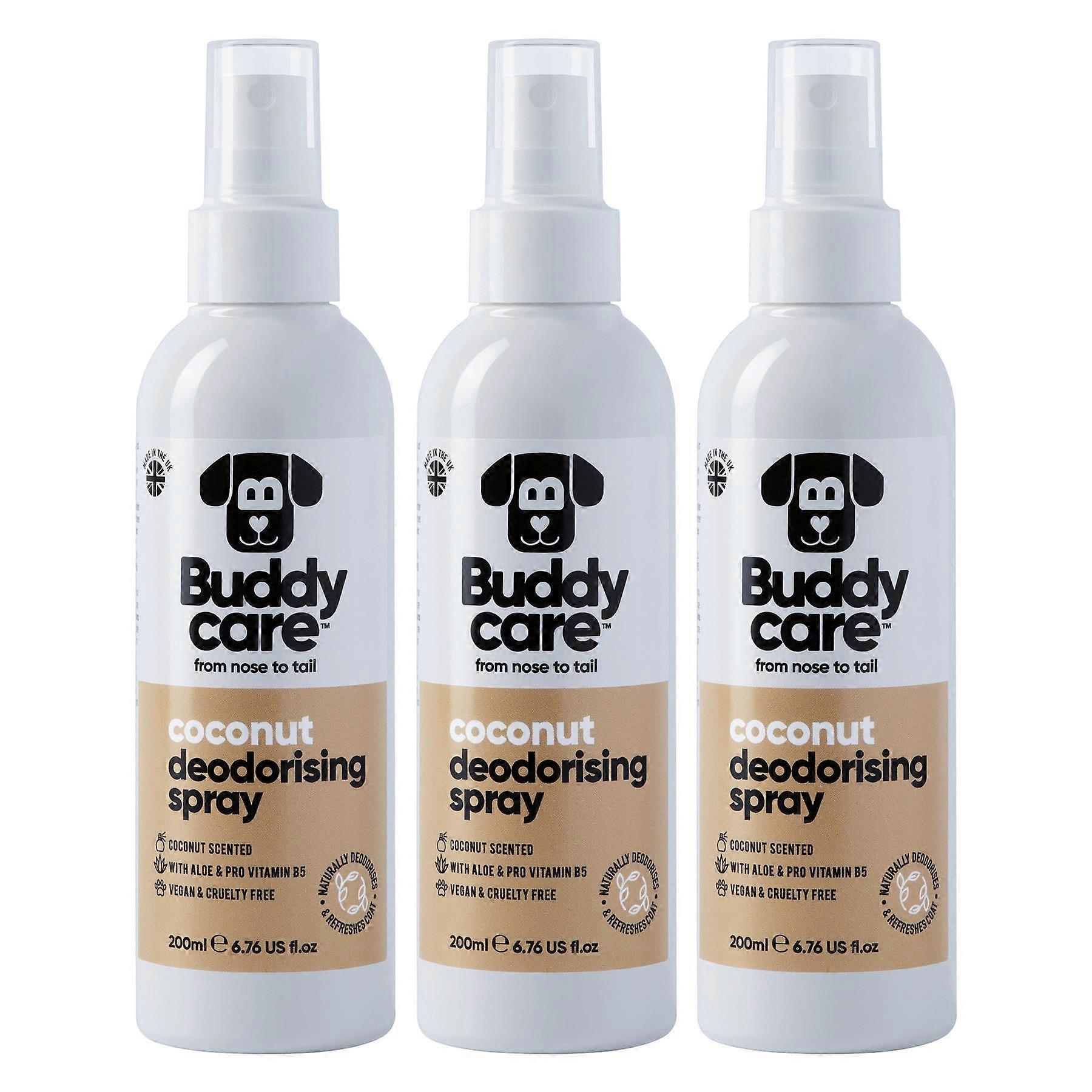 Buddycare - Spray désodorisant pour chien - Noix de coco - 200ml x3