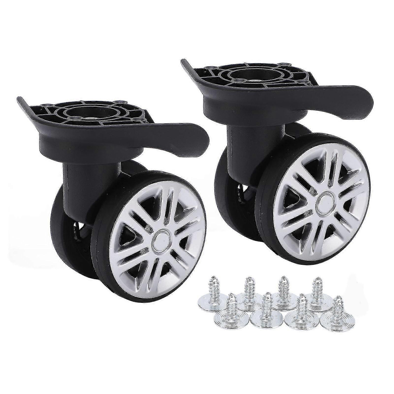 1 paire de bagages Roues pivotantes Valise Roulettes pivotantes Repalcement Mute Double rangée Roues