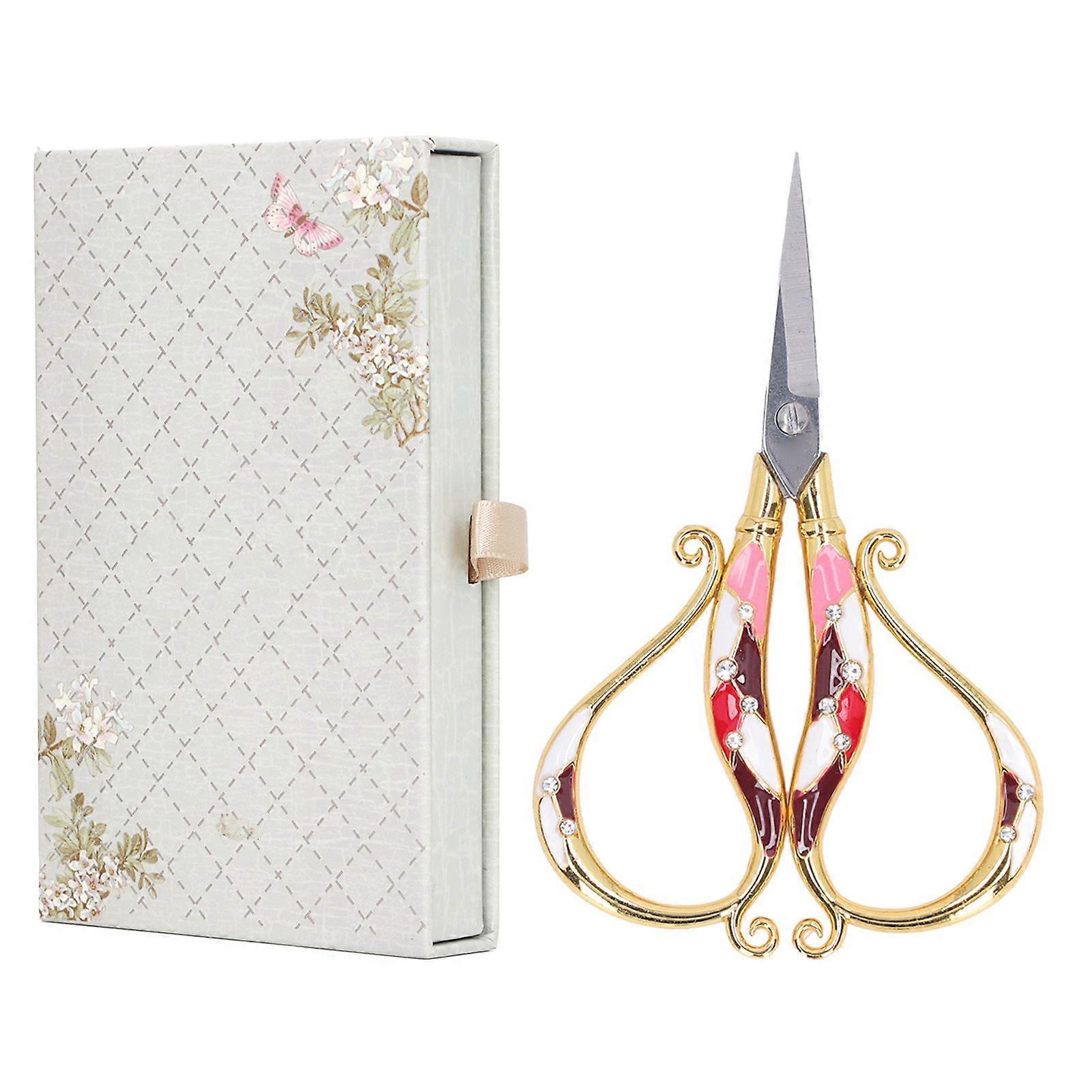 Vintage Embroidery Scissors Rustproof Stainless Steel Portable Craft Scissors Yarn Scissors for Art Work