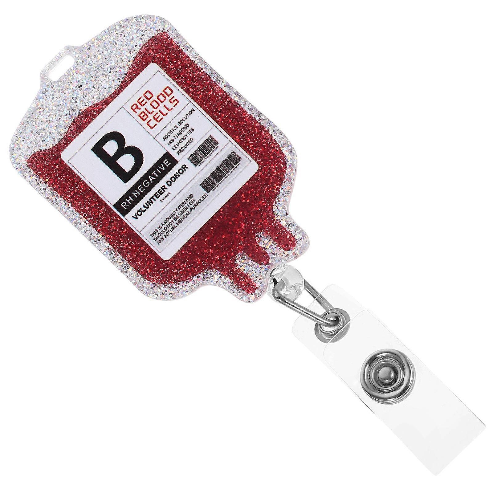 Retractable Nurse Badge Clip Acrylic Multi-Function Badge Holder 5Pcs Pack