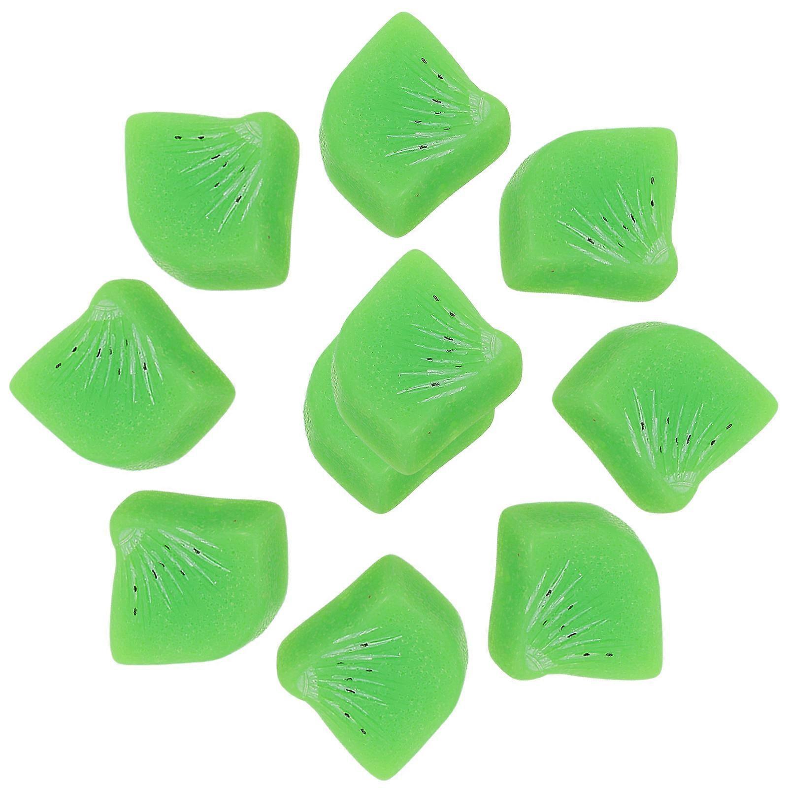 Simulation Kiwi Slice Fake Kiwi Slice Model for Kids Playing 10Pcs Lot