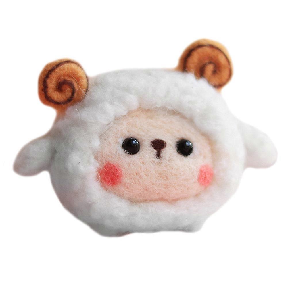 Wool Felt Sheep Handmade DIY Felt Crafts for Needle Felting 1Set