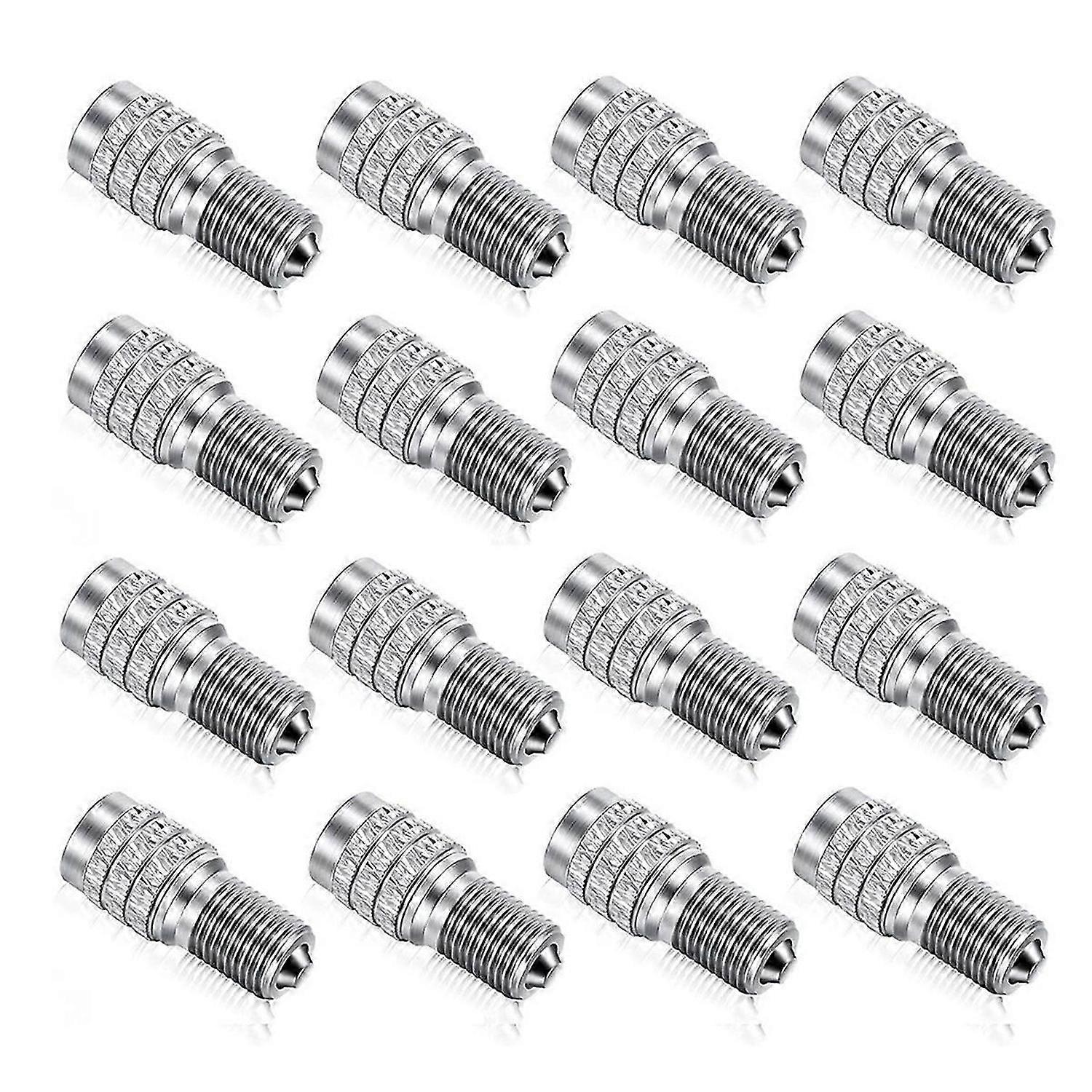 16pcs Double Valve Stem Cap Inflate Tire Valve Caps Flow Through Tires Cap for High Pressure Truck C