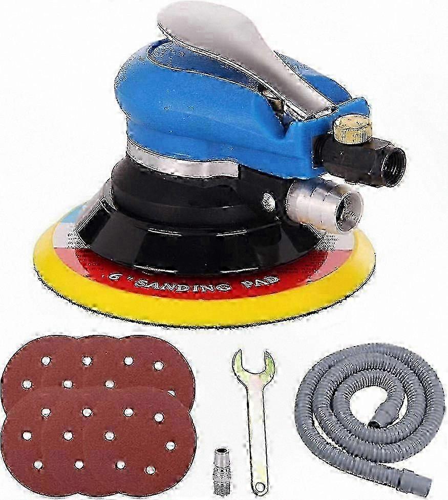 6-Inch Dual-Action Pneumatic Sander with Orbital and Eccentric Movement