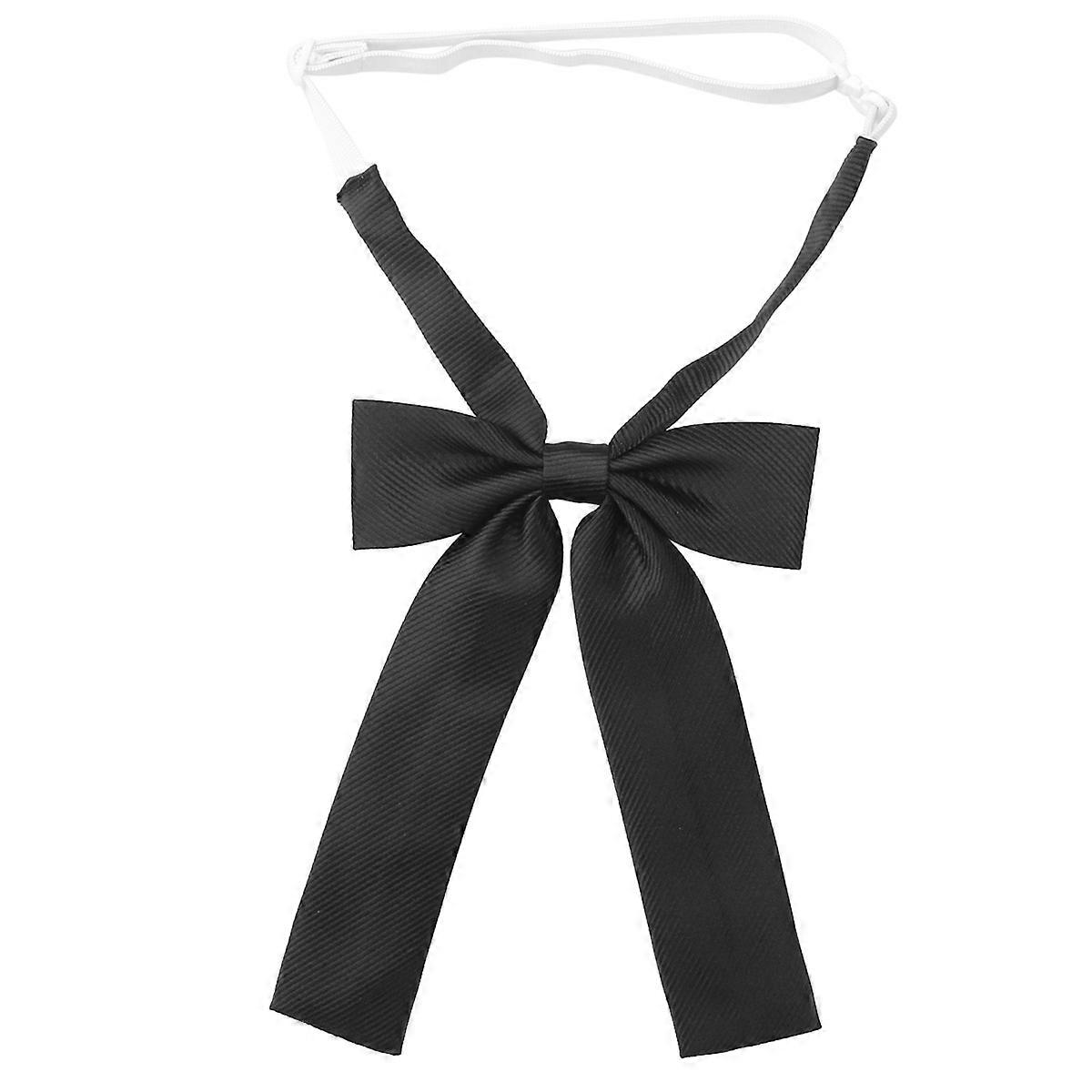 Men Bowtie Pre-Tied Black Microfiber Business Bowknot Set