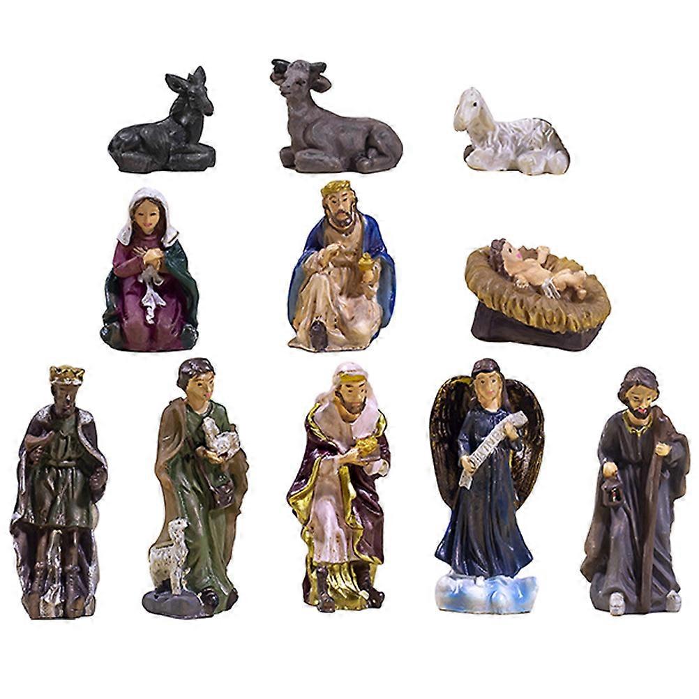 Christian Nativity Ornament Christmas Scene for Gift 2Sets