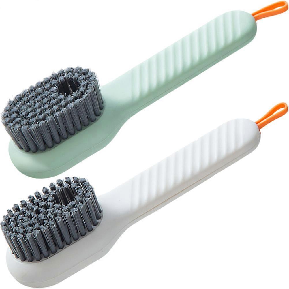 Shoe Scrubbing Brush with Soap Dispenser for Cleaning Use 6Pcs Assorted Color