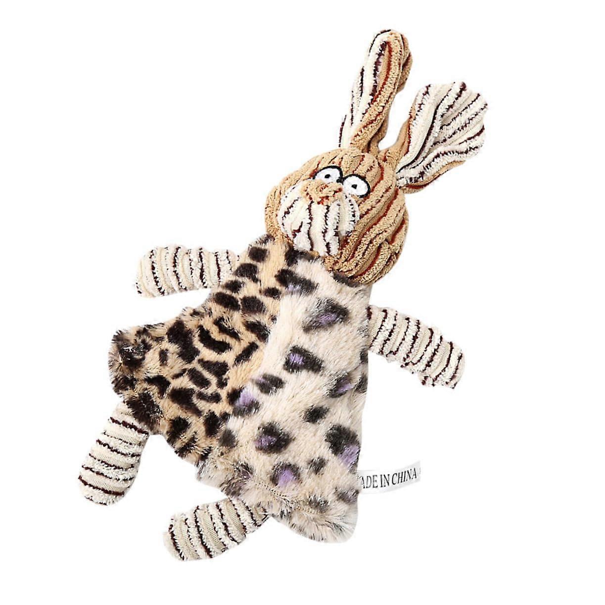 Bite-Resistant Plush Dog Chewing Toy Light Brown Bunny for Pets Interactive Educational Plaything Reduces Boredom