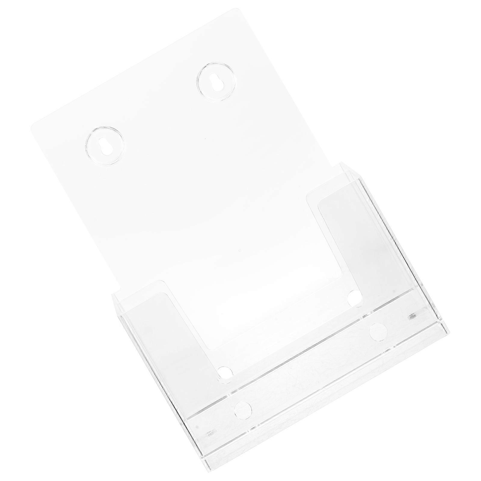 Desktop Acrylic File Rack for Wall-Mounted Use with 5Pcs Double-Deck Holder