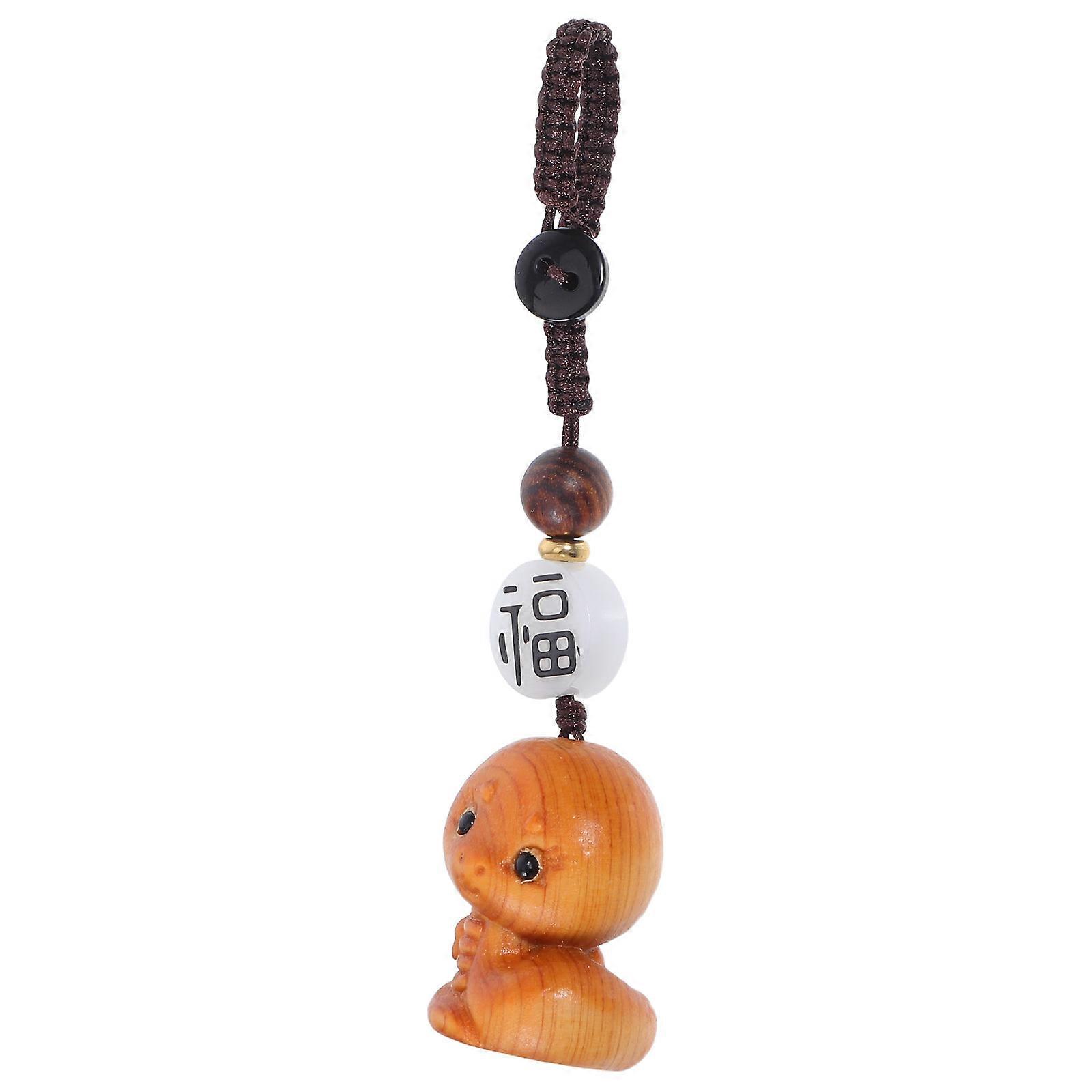 Snake Keychain Pendant for Decoration 5Pcs Intricate Wood Carving Snake Charm