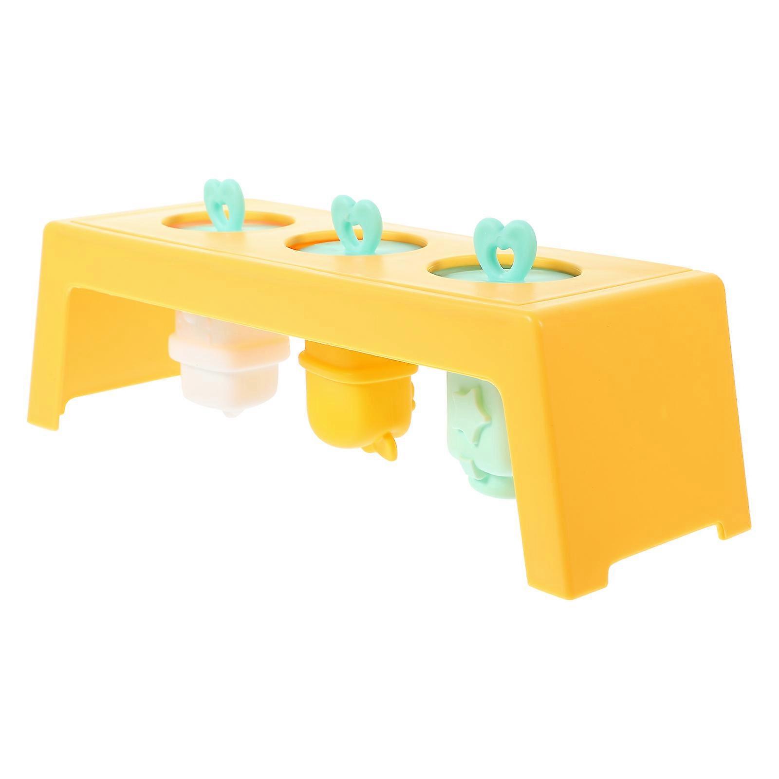 Reusable Silicone Ice Cream Mold 2Pcs Cartoon Shape For Summer Home Use 22.8X7.9CM Easy To Clean