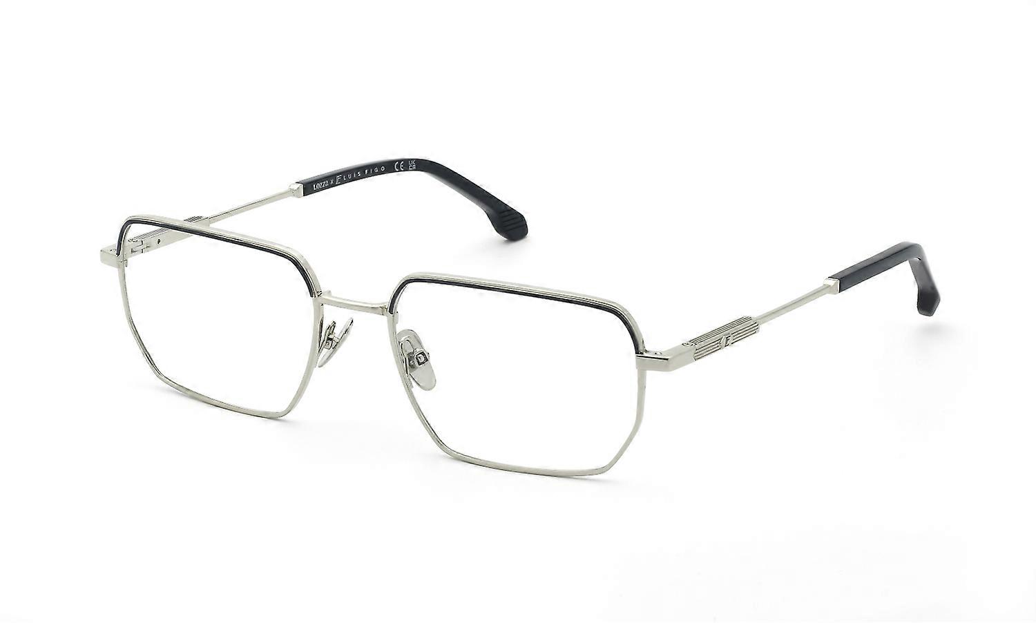 Eyewear Frames Lozza VL2445 0514 PALLADIO LUCIDO C/PARTI BLU LUCIDO 56/19/150 MAN