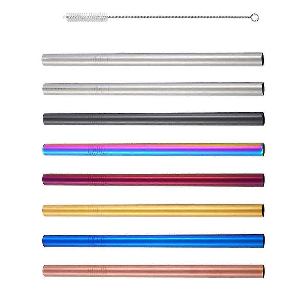 Multipurpose Stainless Steel Milk Straws for Drinking Use 3Sets with Straw Brush