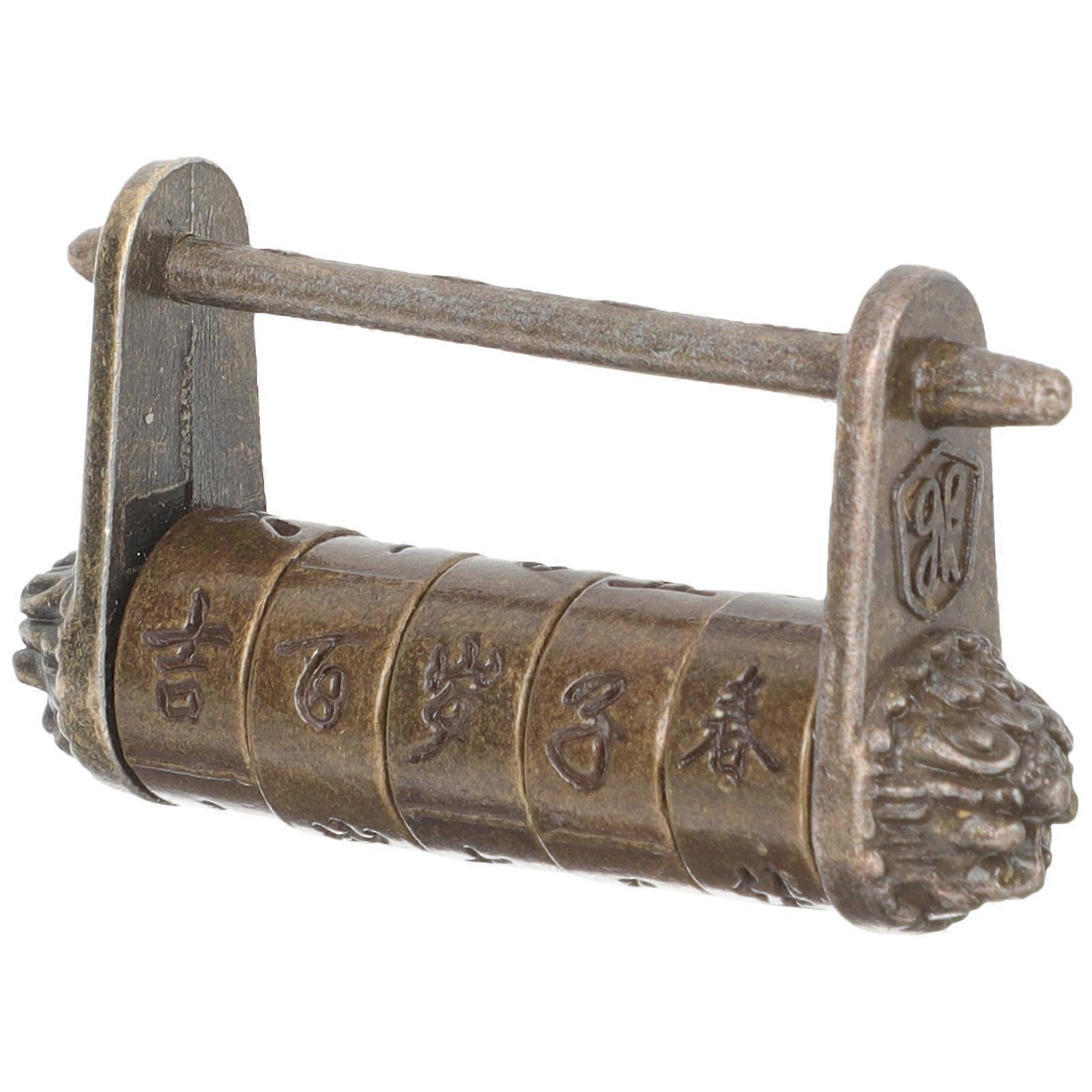 Vintage Code Lock for Combination Lock Zinc Alloy Dark Brown