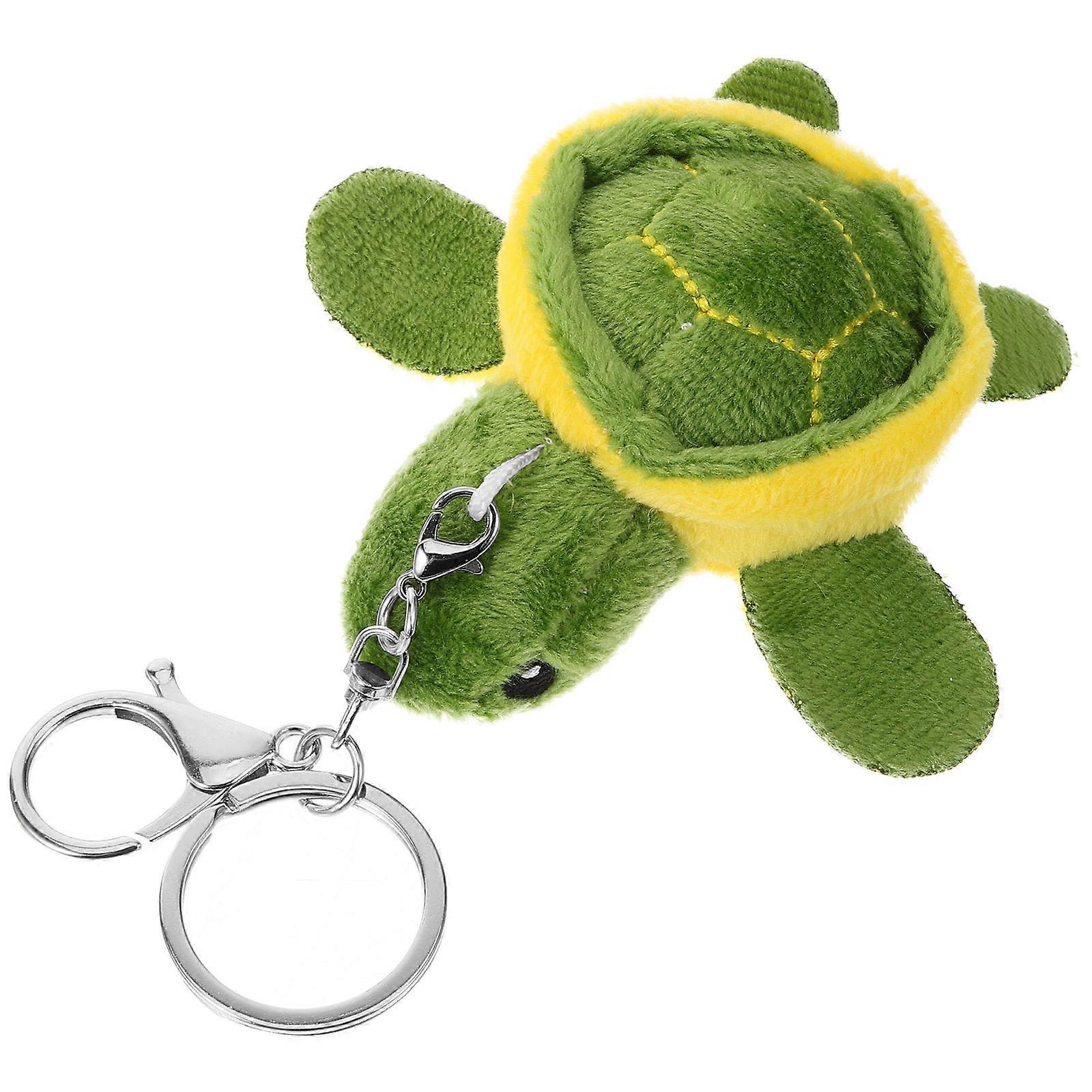 Decorative Turtle Pendant Keychain Plush Keychain Cute 4Pcs Set