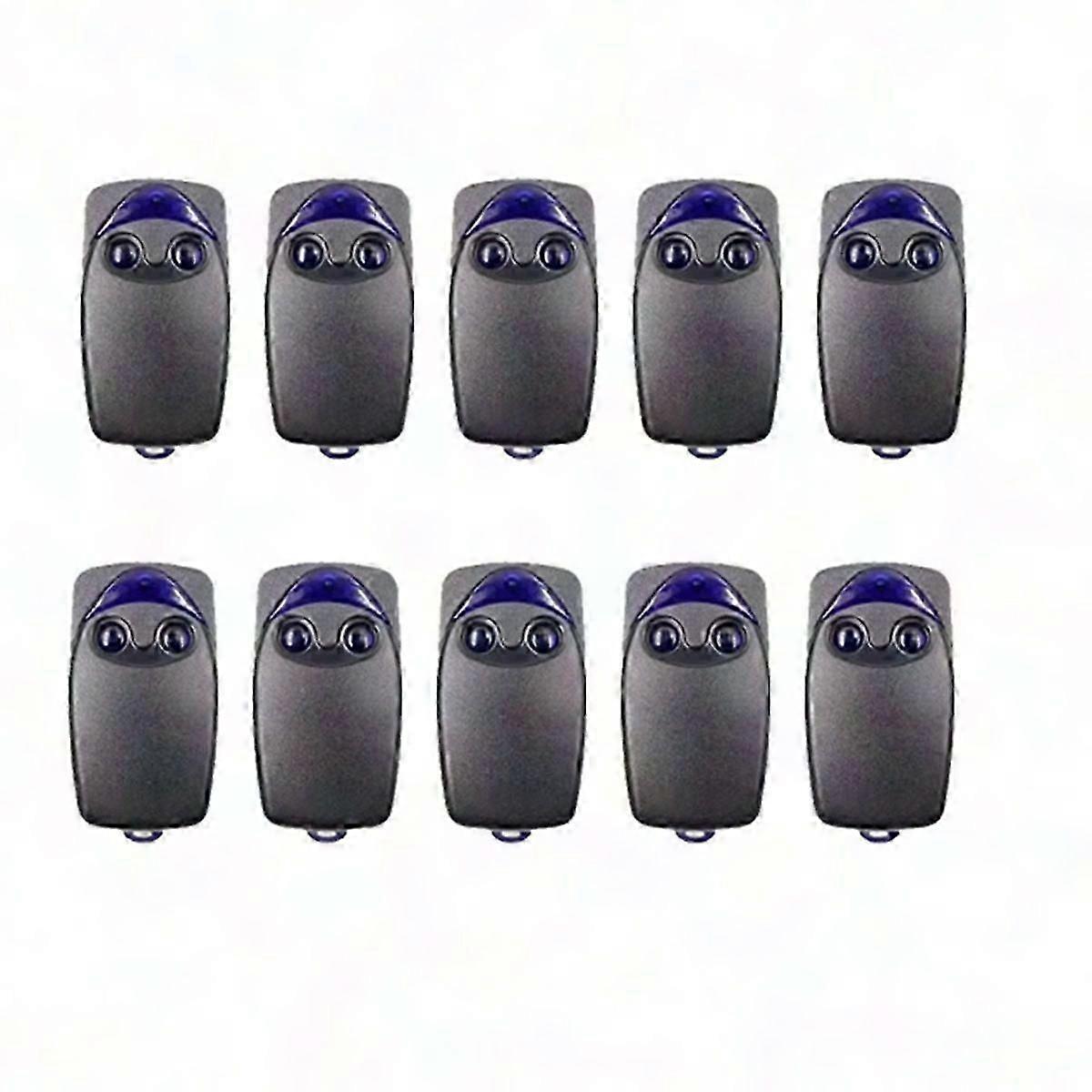 10 Pcs FLO2RS 433MHz Garage Door Remote Opener, 2-Button Rolling Code Handheld Transmitter