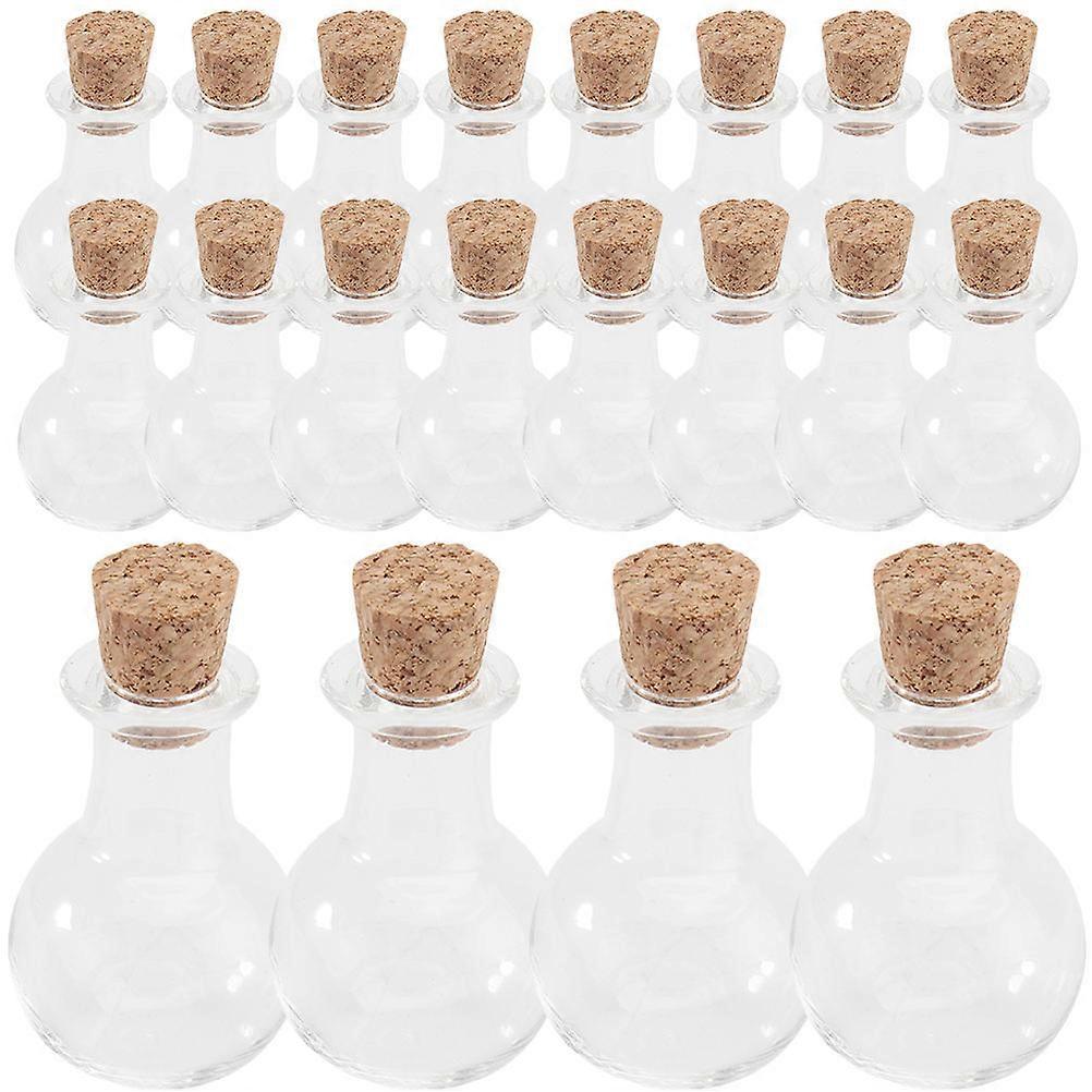 Small Glass Bottles with Cork for Storage 100Pcs Clear Glass Bottles with Stoppers
