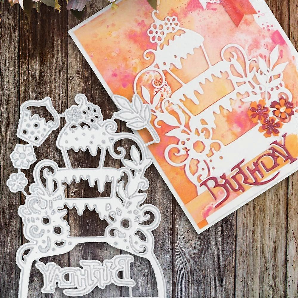 1PC Birthday Cake Metal Cutting Dies Die-cut Crafts Stencil Tool for DlY Handmade Scrapbook Cards