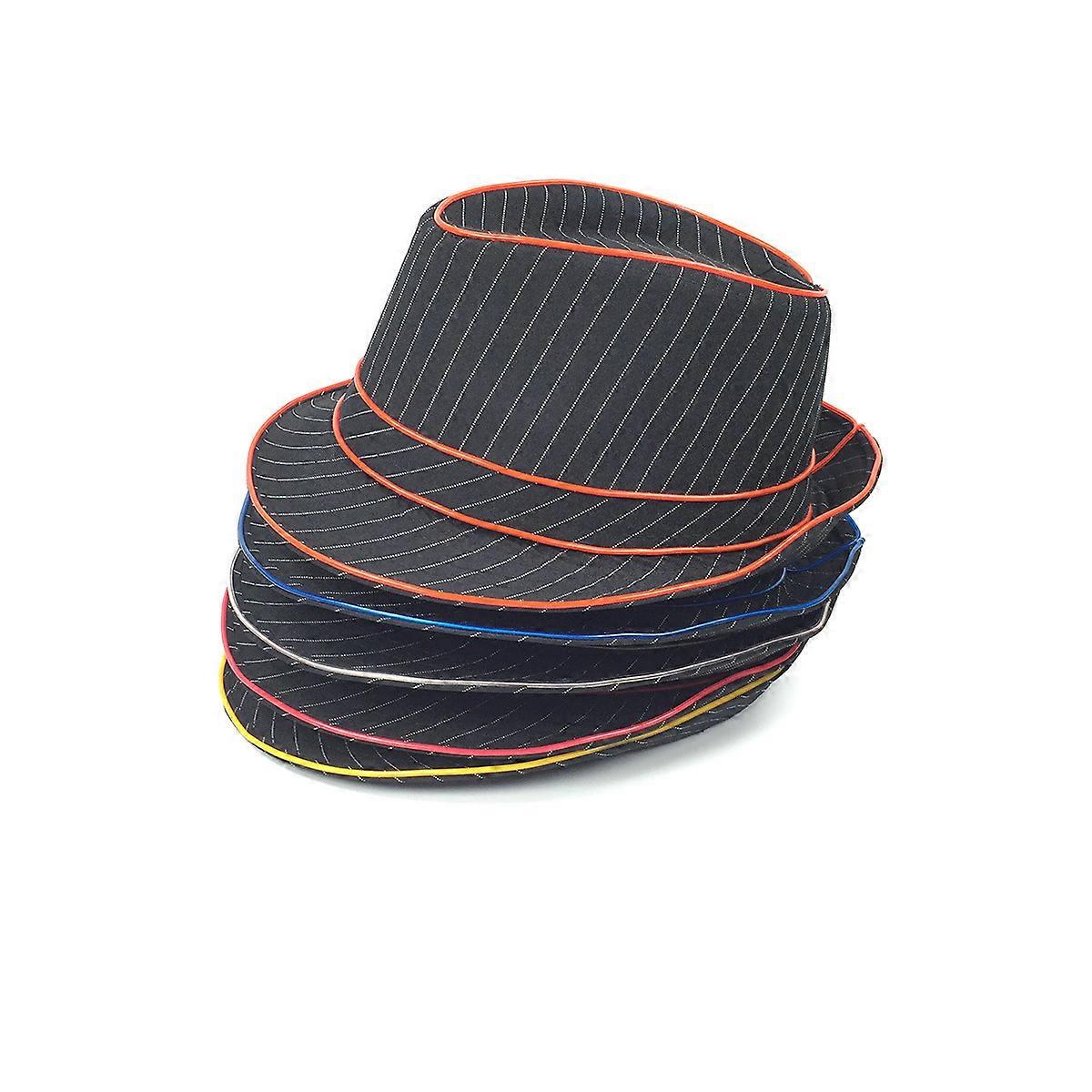 Party LED Jazz Hat Flashing Fedora for 2Pcs Orange Light Use