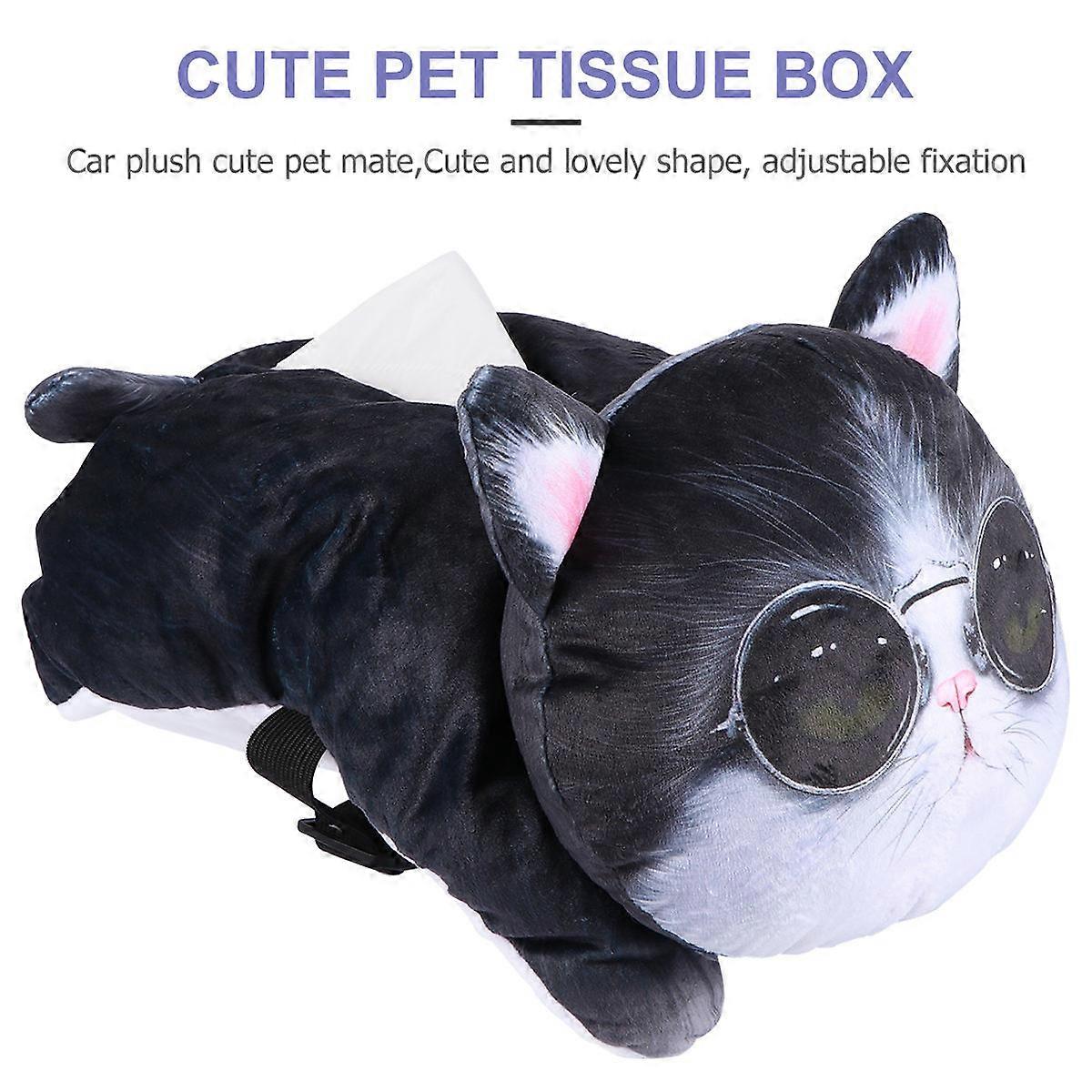 Cat Tissue Box Lovely Cartoon Shape Creative Tissue Pouch for Daily Use