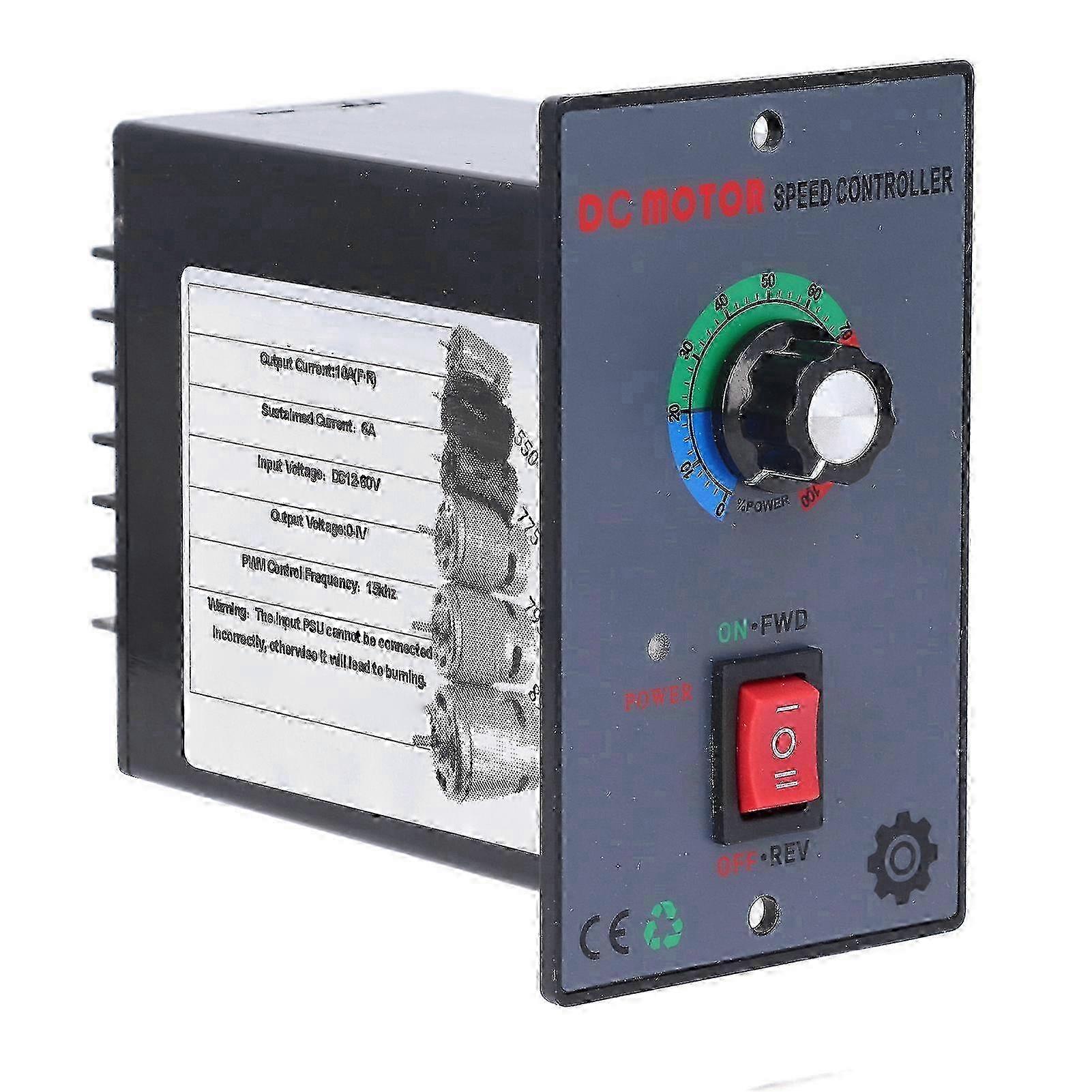 10A Motor Speed Controller CW CCW Direct Current Governor Regulator for 550 775 795 895 Motors 12‑60V Input