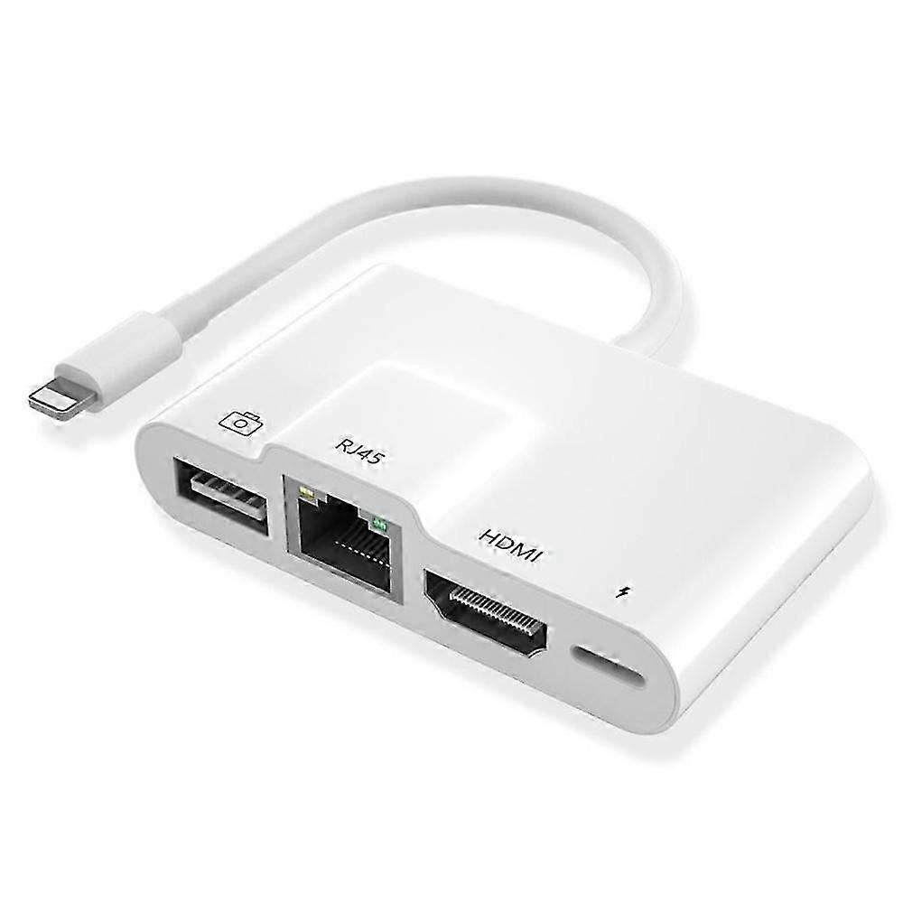 8-poliger Netzadapter mit Ethernet-HDMI- und USB-Buchse