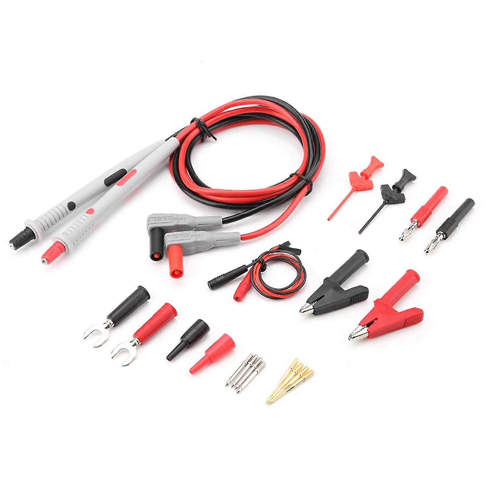 P1503D Multifunctional Multimeter Test Leads with Crocodile Clips Replaceable Probe Tips Set