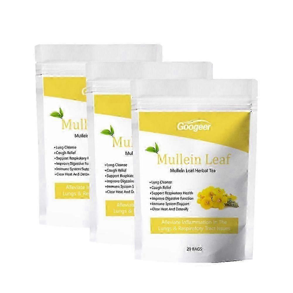 Mullein Leaf Tepåsar Växtbaserade Lungor Rengöring Andning hosta lindra Teazz16