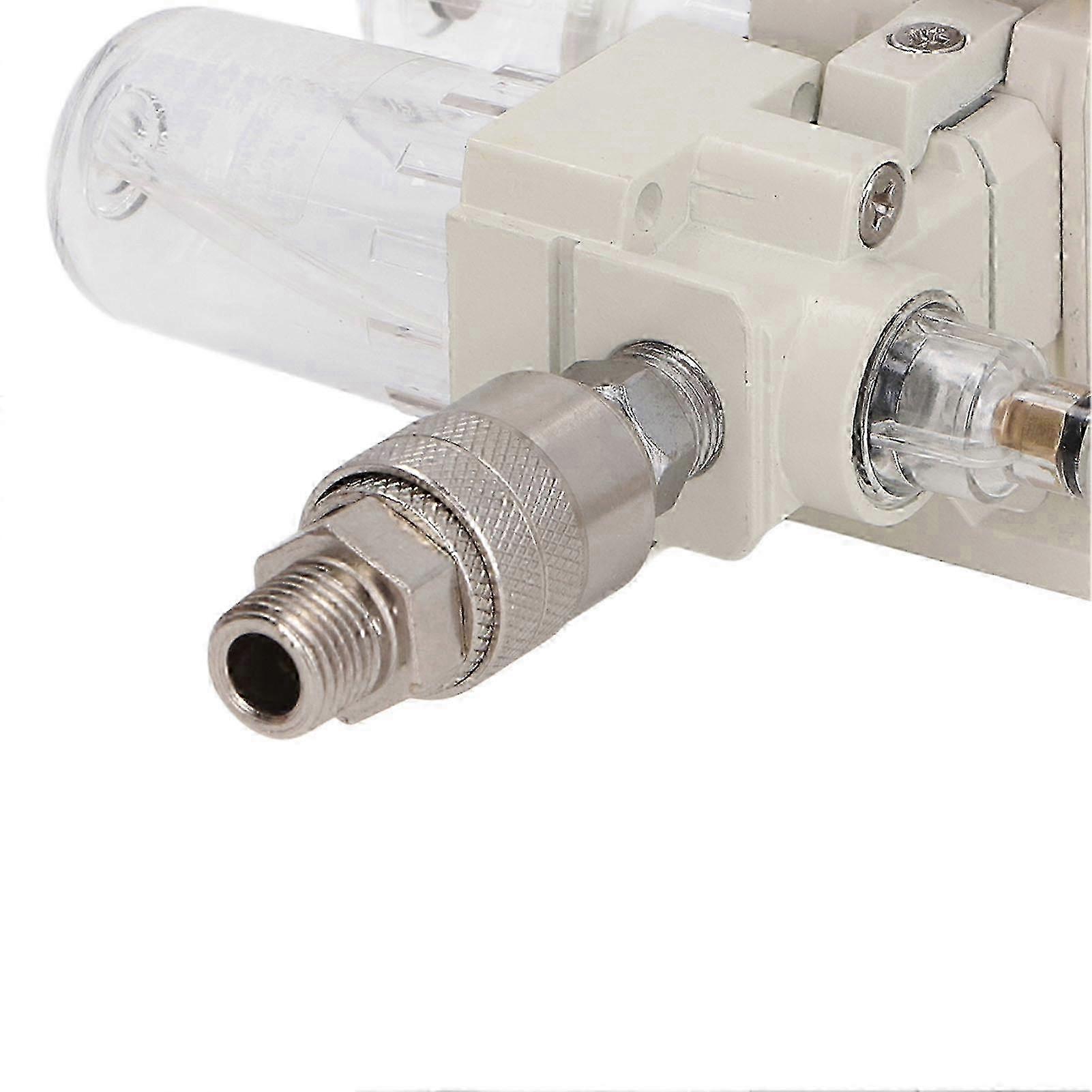 Regulador de Filtro de Compressor de Ar 1/4" NPT Separador de Água e Óleo com Manômetro de 150PSI & Válvula de Esfera