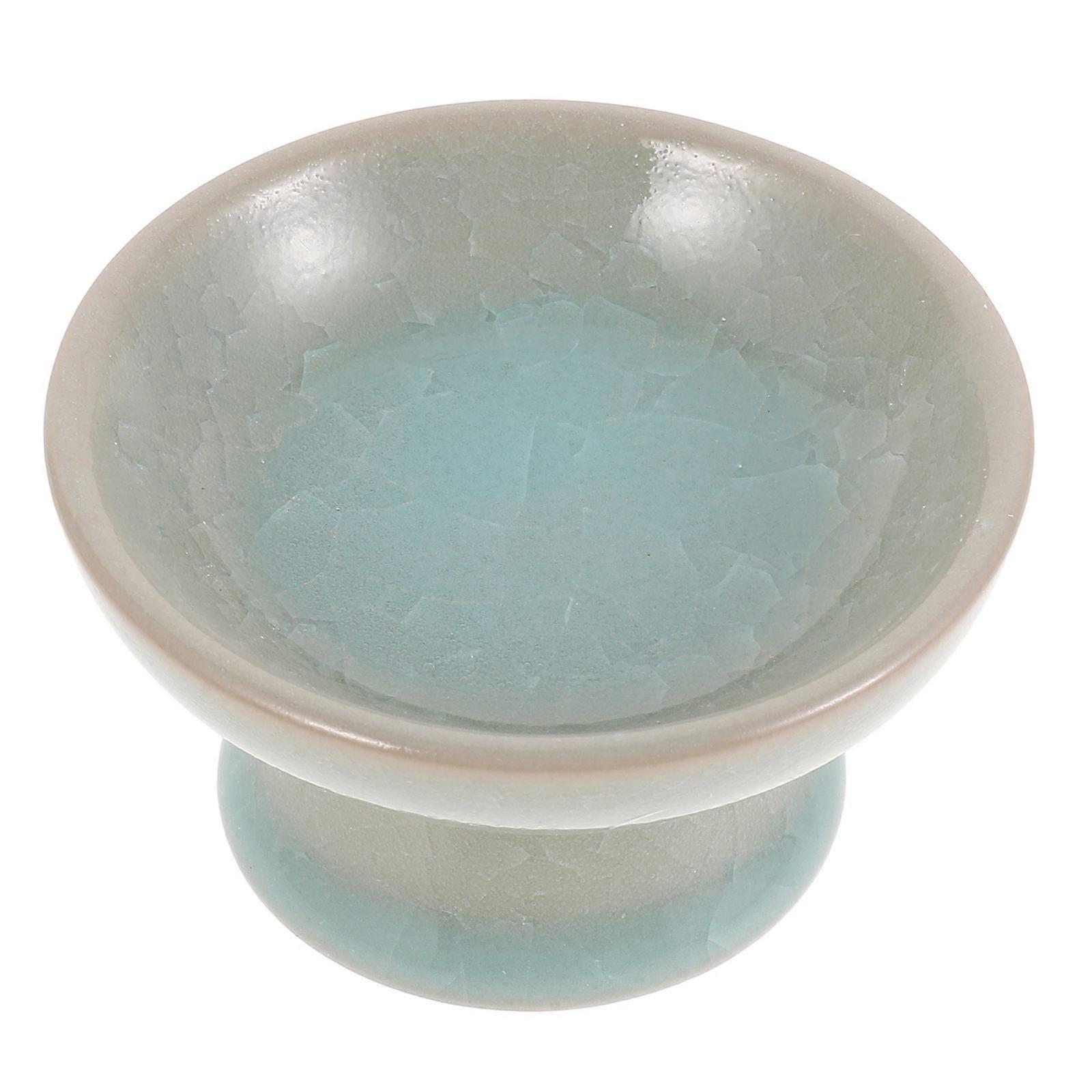 Small High Footed Plate Serving Snacks And Desserts Ideal For Home Kitchen 5Pcs Elevated Design