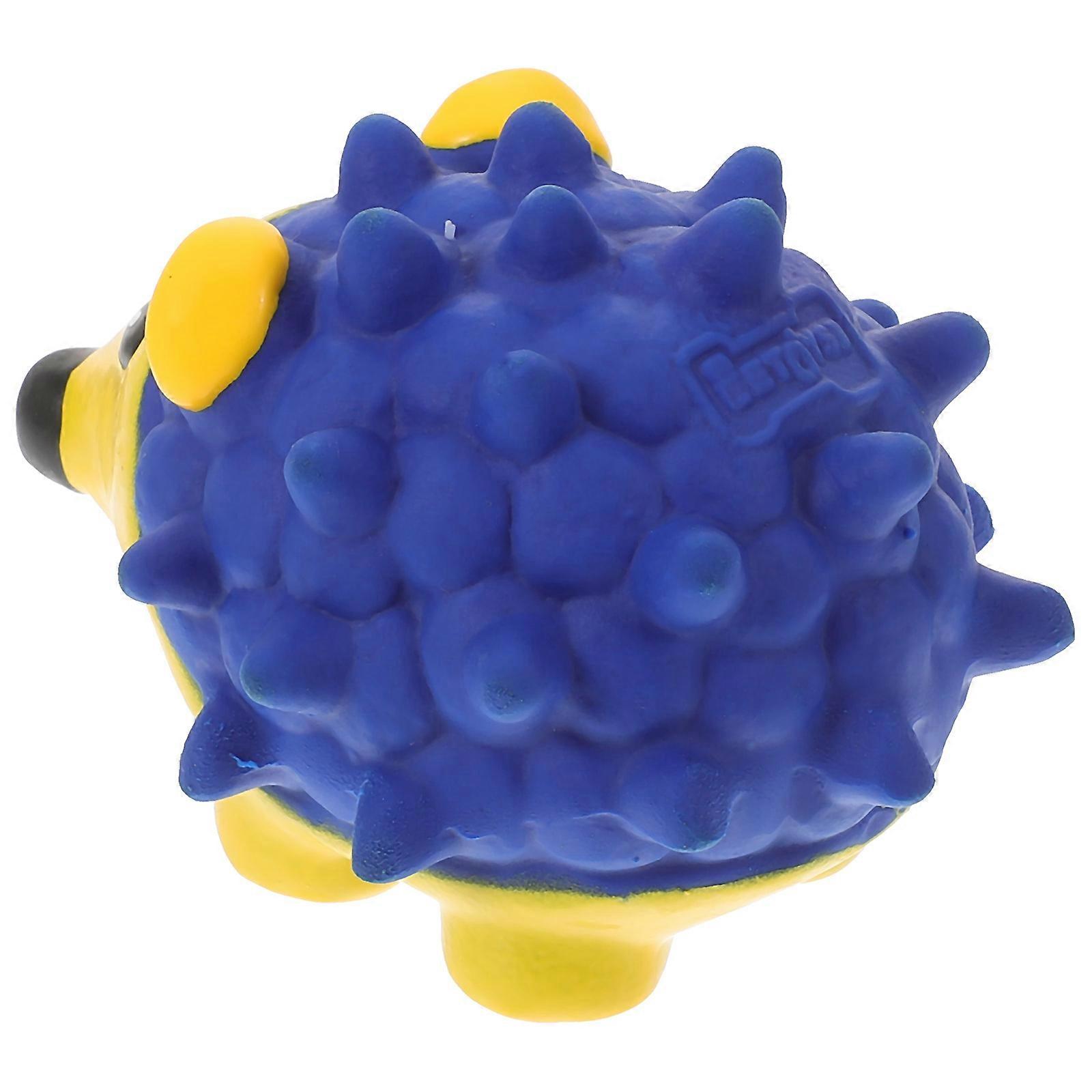 Dog Chew Toys Latex Sound Bite Ball for Pets 2Pcs Blue Fun Chew Toys