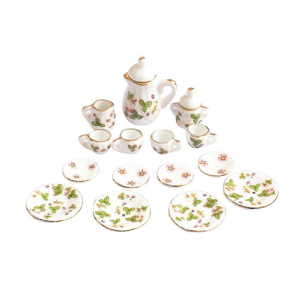 Mini House Tableware Set Kitchen Adornment Dinnerware Kit Models Accessories