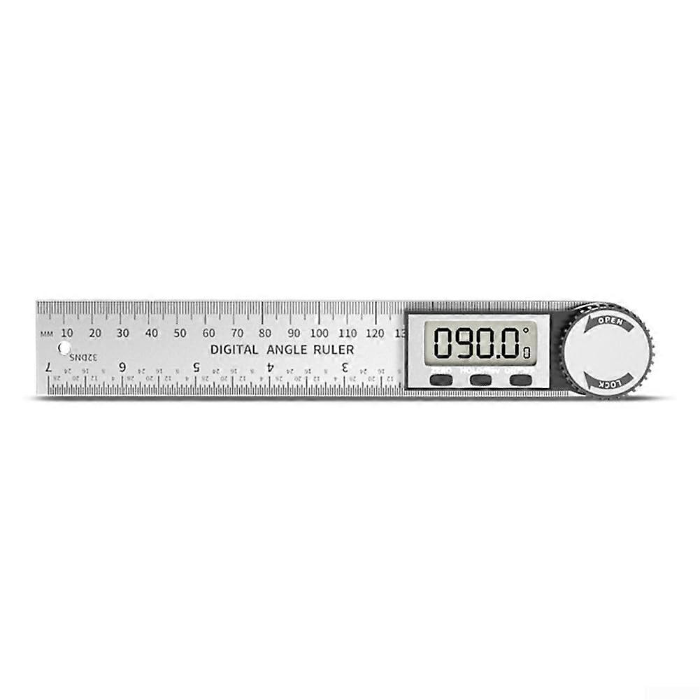 Digital Angle Finder Protractor, Dual Function Ruler, Locking, Stainless Steel Body, For Precision On Various Materials