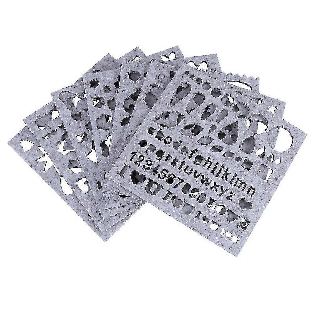 7pcs/set DIY Needle Felting Applique Mold Felt Template Beginner Craft Tool