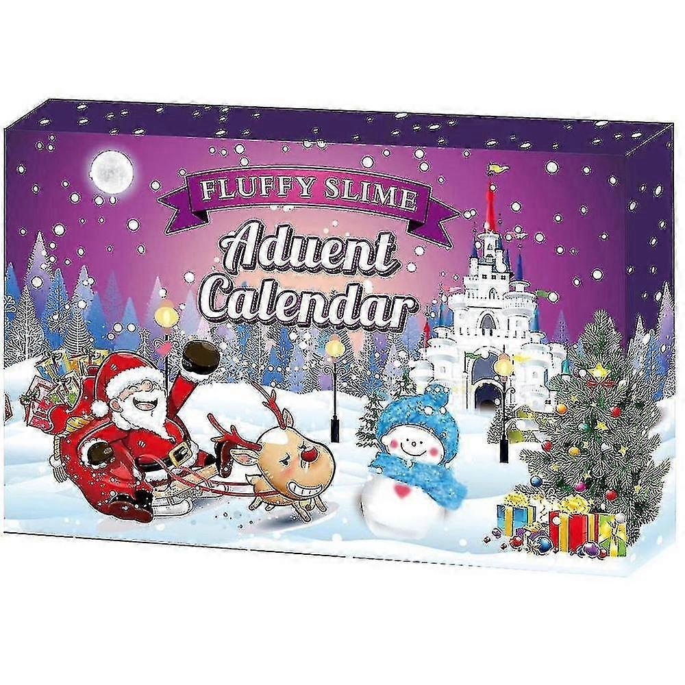 Christmas Countdown Advent Calendar with 24 Slime and Charm Surprises for Kids