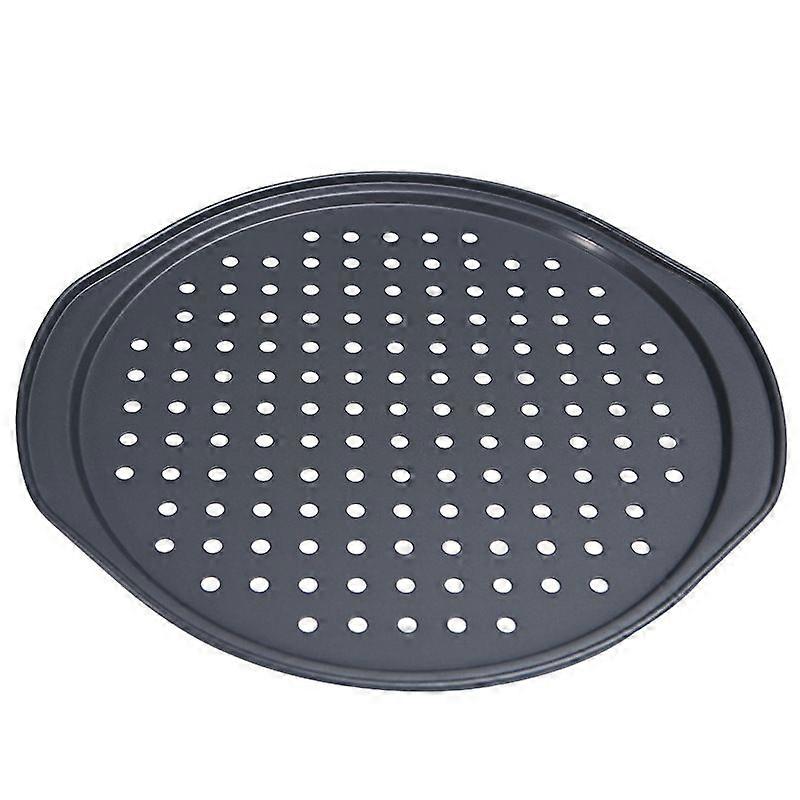 Perforated And Thickened Pizza Pan, Non-stick And Easy To Demould, Carbon Steel Baking Pan, Fixed With Lugs