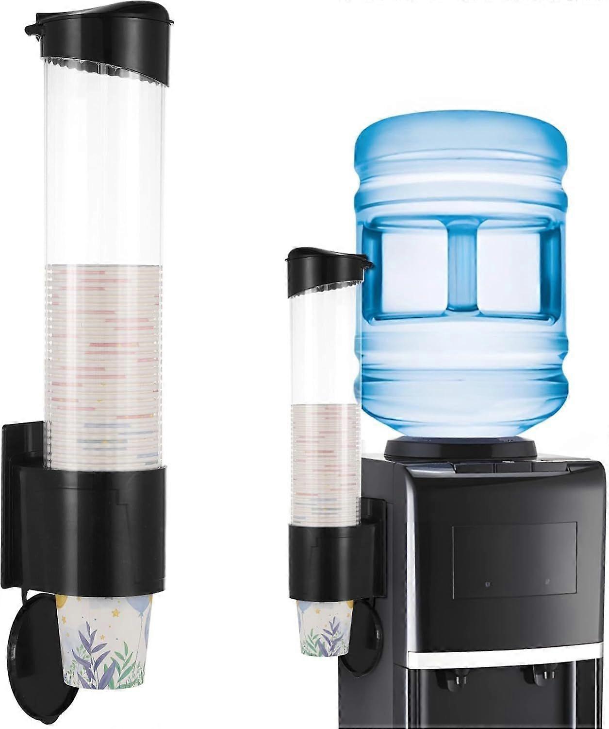 Disposable Paper Cup Dispenser, Pull Type Wall Mount Cup Holder for Water Cooler, Plastic