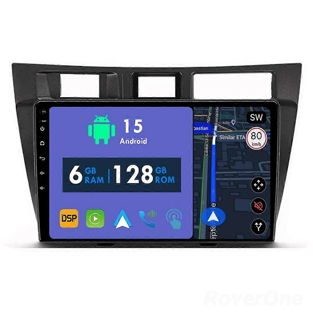 Car Radio 6G+128G CarPlay GPS Navigation Head Unit for Toyota Mark 9 GX110 2000 - 2007 Android Auto Bluetooth Stereo Touch Screen